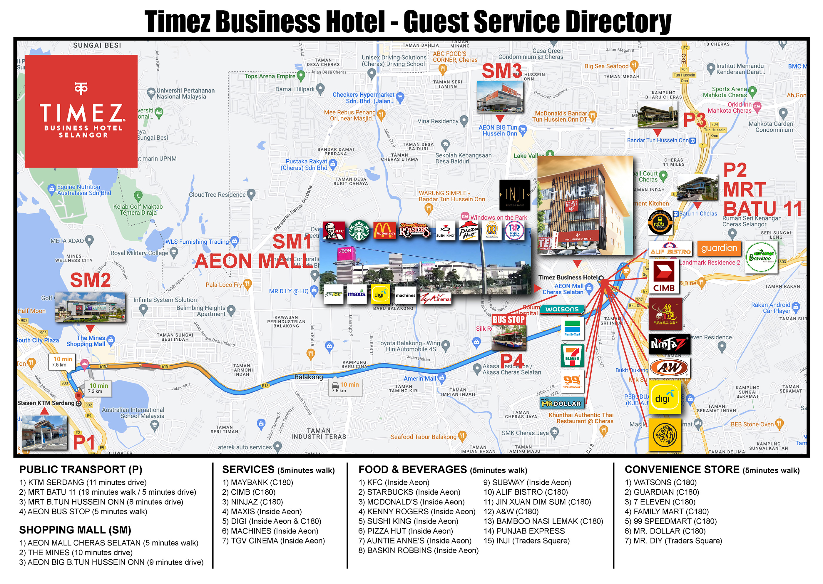 Time Business Hotel - Guest Service Directory